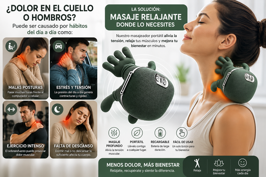 Masajeador de cuello y hombros con calor